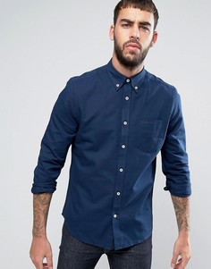 Однотонная оксфордская рубашка классического кроя Ben Sherman - Темно-синий