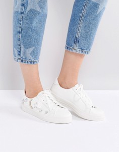 Кроссовки со звездами и луной ASOS DELILAH - Белый