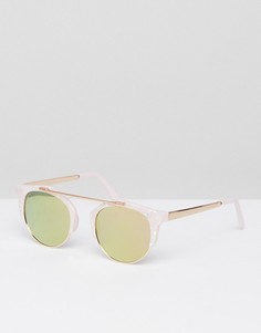 Золотисто-розовые солнцезащитные очки в стиле ретро ASOS - Золотой