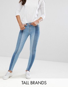Двухцветные джинсы скинни New Look Tall - Синий