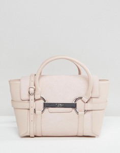 Миниатюрная сумка-тоут бледно-розового цвета с металлической планкой Fiorelli Barbican - Розовый