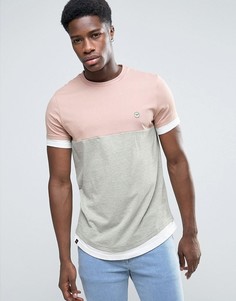 Длинная футболка со вставкой Le Breve - Розовый