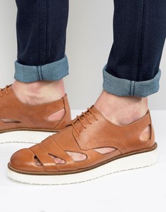 Светло-коричневые сандалии на шнуровке London Brogues - Рыжий