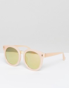 Круглые солнцезащитные очки с зеркальными стеклами New Look - Серебряный
