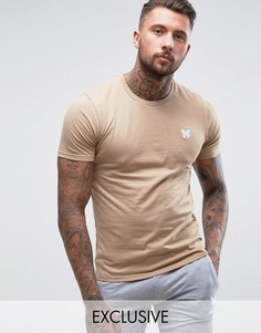 Облегающая футболка песочного цвета с принтом на груди Good For Nothing - Светло-серый