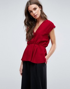 Блузка с запахом Y.A.S Amber - Красный