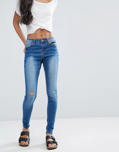 Зауженные джинсы с рваной отделкой Brave Soul Anna - Синий