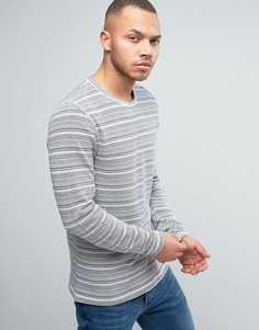 Трикотажный джемпер в полоску Jack & Jones Vintage - Серый