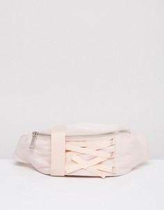 Сумка-кошелек на пояс со шнуровкой ASOS - Розовый