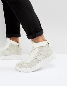 Белые кроссовки средней высоты Nike Air Force 1 817420-101 - Белый