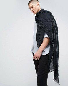 Легкий черный шарф-накидка ASOS - Черный