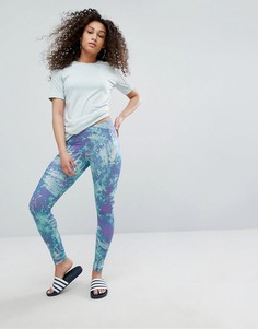 Леггинсы с принтом океана adidas Originals - Мульти
