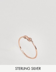 Серебряное кольцо на мизинец с напылением из розового золота ASOS - Медный