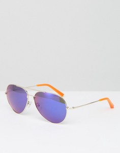 Солнцезащитные очки-авиаторы с фиолетовыми стеклами Matthew Williamson - Фиолетовый
