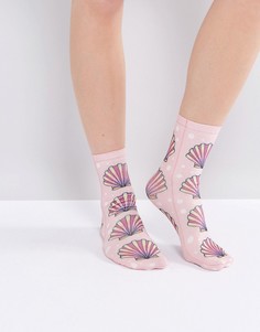 Носки с ракушками Monki - Розовый