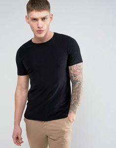 Меланжевая футболка Jack & Jones - Черный