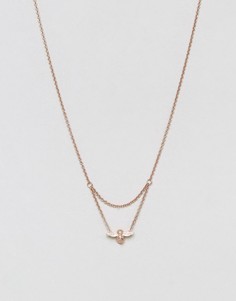 Золотисто-розовое ожерелье с подвеской-пчелой Olivia Burton - Золотой