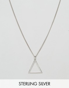 Серебряное ожерелье с подвеской-треугольником Serge De Nimes - Серебряный