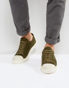 Низкие кроссовки из замши цвета хаки KG By Kurt Geiger - Зеленый