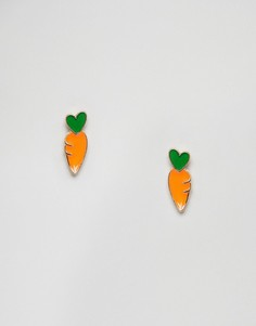 Серьги-гвоздики в виде морковки ASOS - Золотой