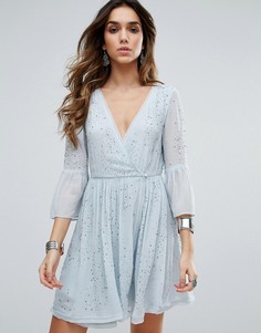 Декорированное платье для вечеринок Free People Winter Solstice - Синий