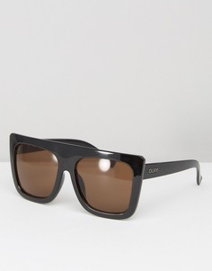 Солнцезащитные очки с плоским верхом Quay Australia Café Racer Shield - Коричневый