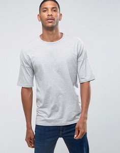 Свободная футболка с заниженной линией плеч United Colors of Benetton - Серый