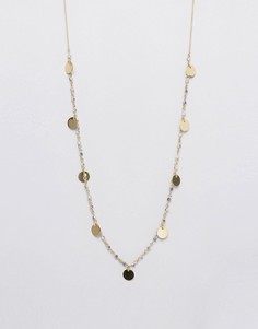 Ожерелье с бусинками и подвесками-монетами Orelia - Золотой