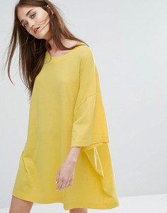 Платье-футболка Weekday Huge - Желтый