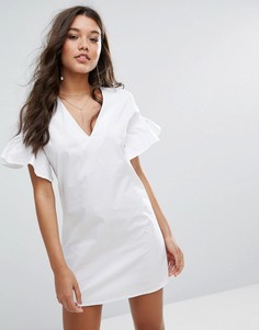 Платье с расклешенными рукавами Missguided - Белый