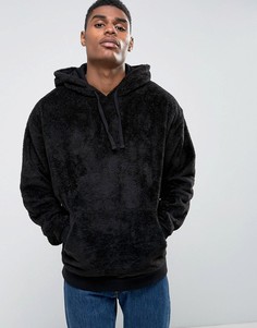 Oversize-худи из флиса ASOS - Черный