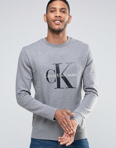 Свитшот в стиле 90‑х Calvin Klein Jeans - Серый
