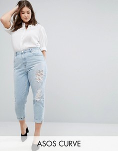 Рваные джинсы в винтажном стиле ASOS CURVE Original - Синий