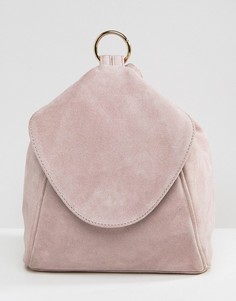 Замшевый рюкзак с кольцом ASOS - Фиолетовый
