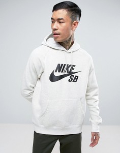 Худи бежевого цвета с меланжевой отделкой и логотипом Nike SB 846886-141 - Бежевый