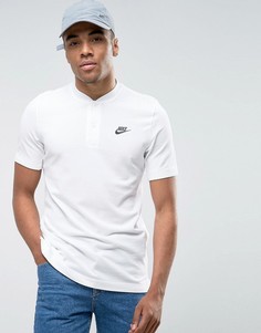 Белая футболка-поло без воротника Nike 832214-100 - Белый
