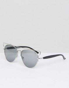 Солнцезащитные очки в стиле ретро 7X - Серебряный