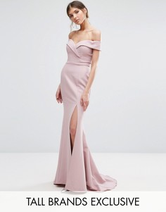 Платье макси с разрезом Jarlo Tall - Розовый