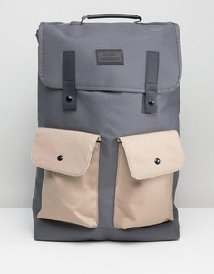 Рюкзак с двумя карманами контрастного цвета Artsac Workshop - Серый