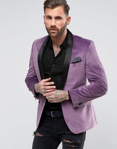 Бархатный пиджак с шалевым воротником Rudie - Розовый