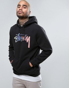 Худи с логотипом Stussy - Черный