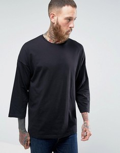 Oversize-топ с рукавами 3/4 ASOS - Черный