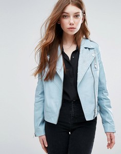 Байкерская куртка с вышивкой Urbancode - Синий