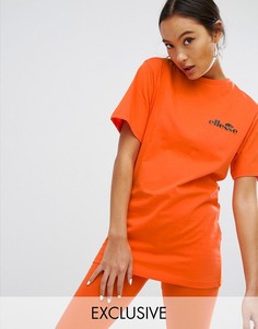 Oversize-футболка с логотипом на груди Ellesse - Оранжевый
