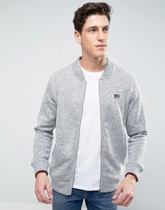 Трикотажный бомбер Jack & Jones - Серый