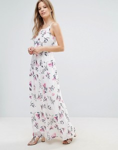 Платье макси с цветочным принтом на тонких бретельках Vero Moda - Мульти