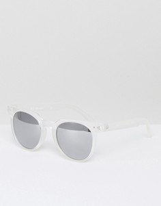 Прозрачные матовые солнцезащитные очки в круглой оправе AJ Morgan Actualize - Прозрачный