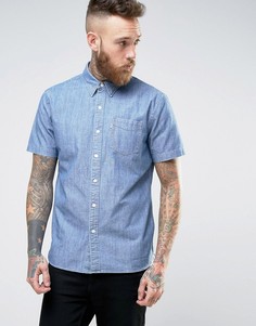 Рубашка из ткани шамбре с короткими рукавами и 1 карманом Levis - Синий
