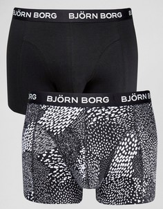 Боксеры-брифы со звериным принтом (2 шт.) Bjorn Borg - Черный