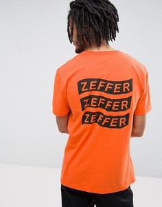 Футболка с принтом Zeffer - Оранжевый